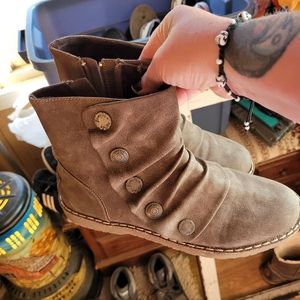 Blowfish  brown boots. Brand new wore one time.  Hurt my feet. Great condition!